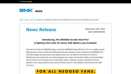 NEOGEO Arcade Stick Pro image