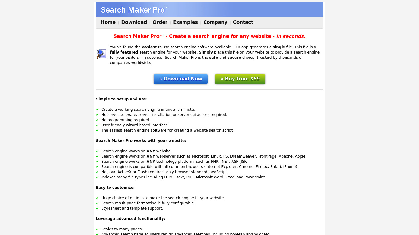 searchmakerpro.com Search Maker Pro Landing page