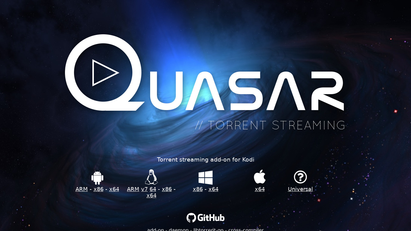 Quasar Landing page