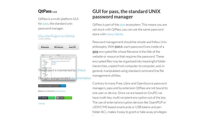 QtPass Landing Page