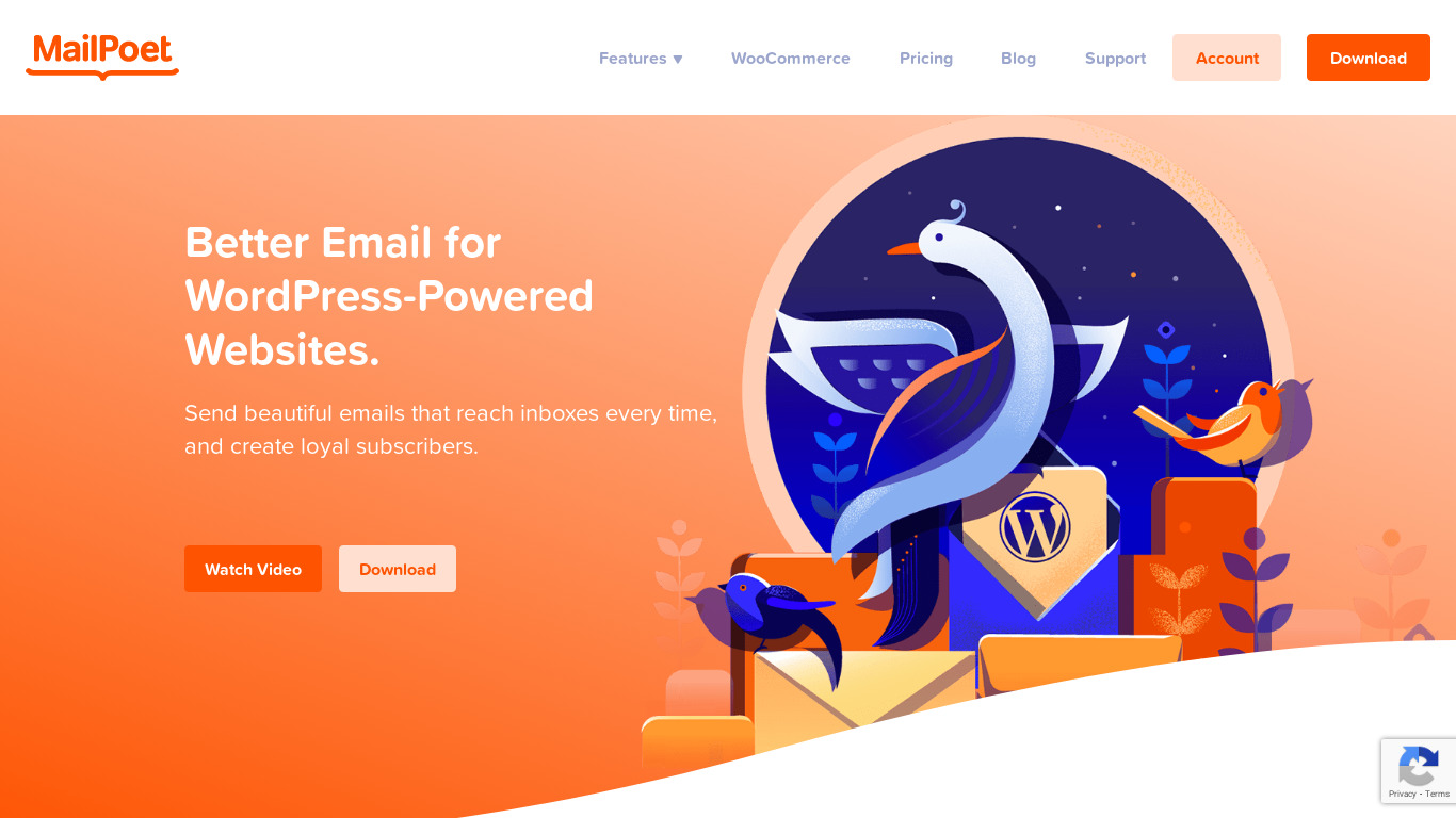 MailPoet Landing page