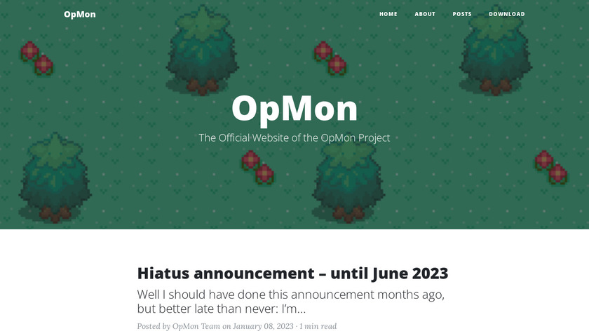 OpMon Landing Page