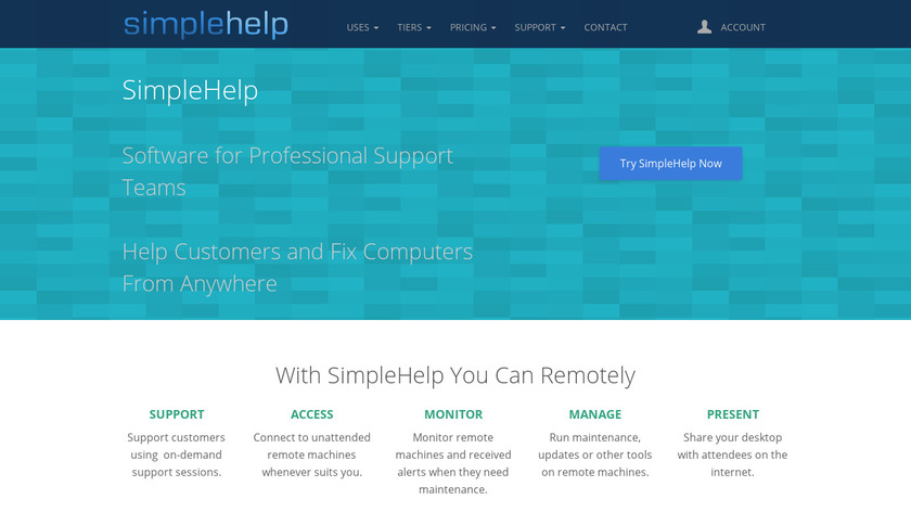 Simplehelp Landing Page