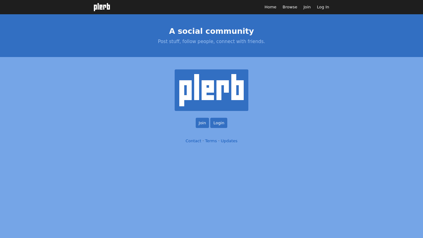 Plerb Landing page