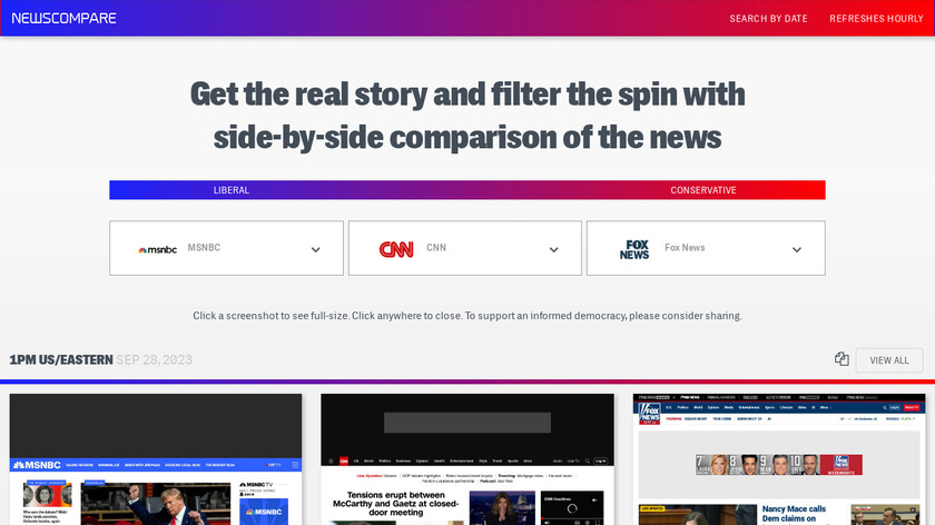 NewsCompare Landing Page