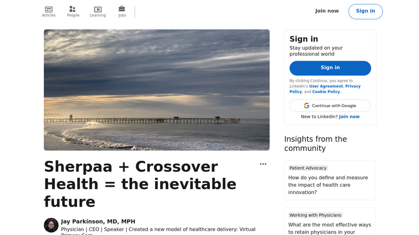 Sherpaa Landing Page
