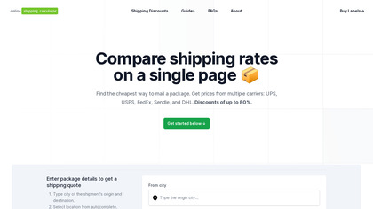 Online Shipping Calculator image