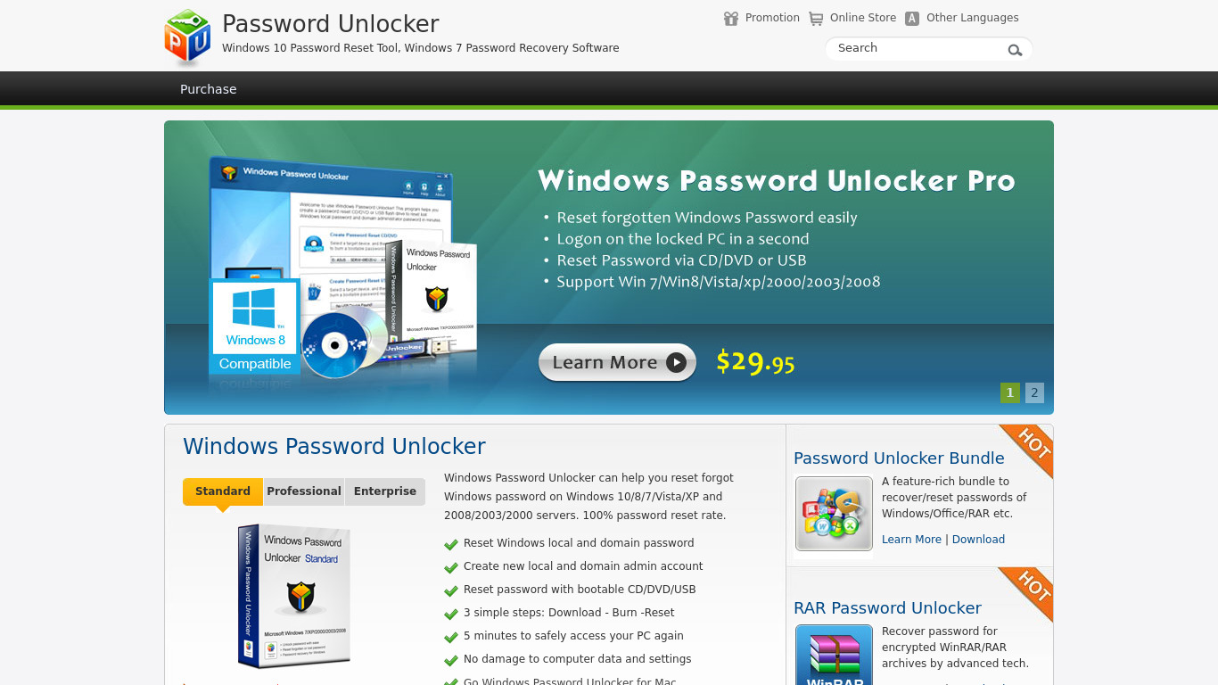 Password Unlocker Bundle Landing page