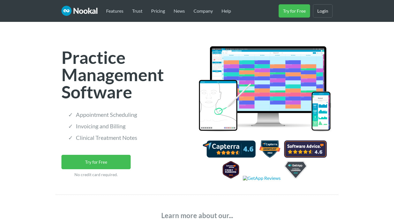 Nookal Landing page