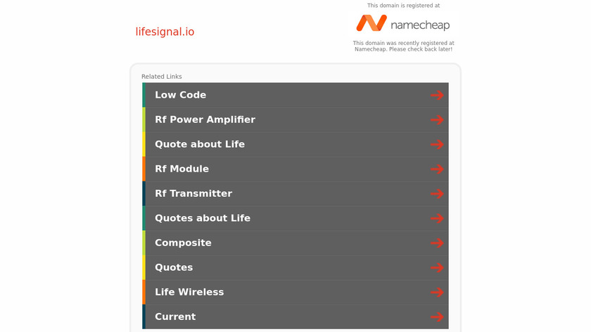Lifesignal Landing Page