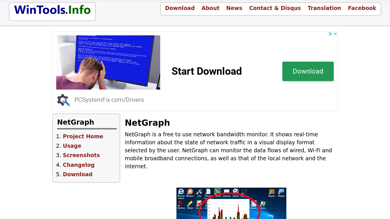 NetGraph Landing page