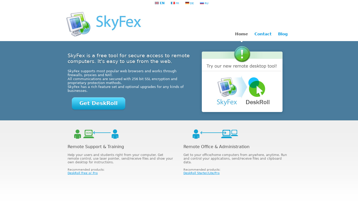 skyfex Landing page