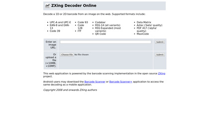 ZXing Decoder image