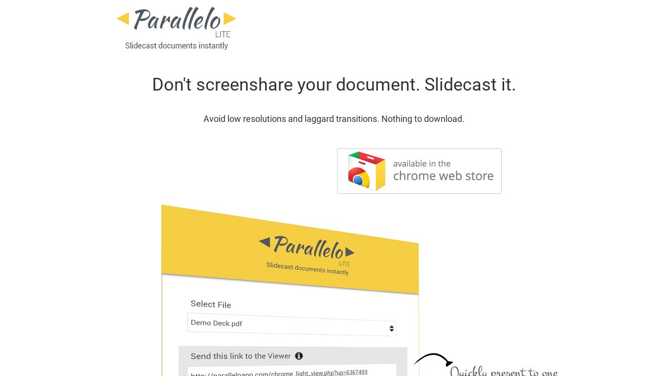 Parallelo Lite Landing page