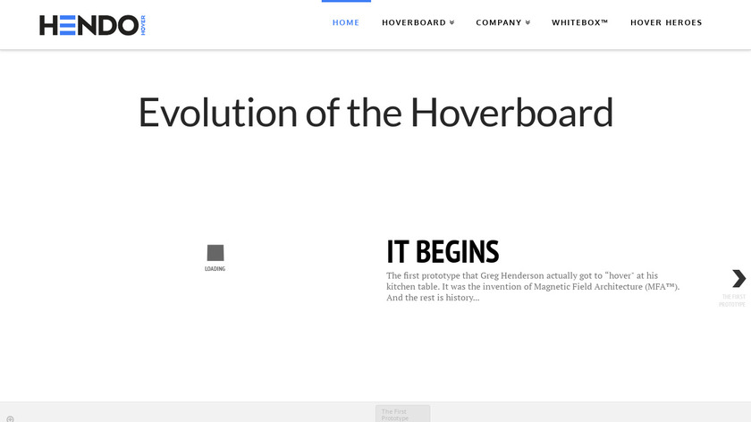 Hendo Hoverboard Landing Page