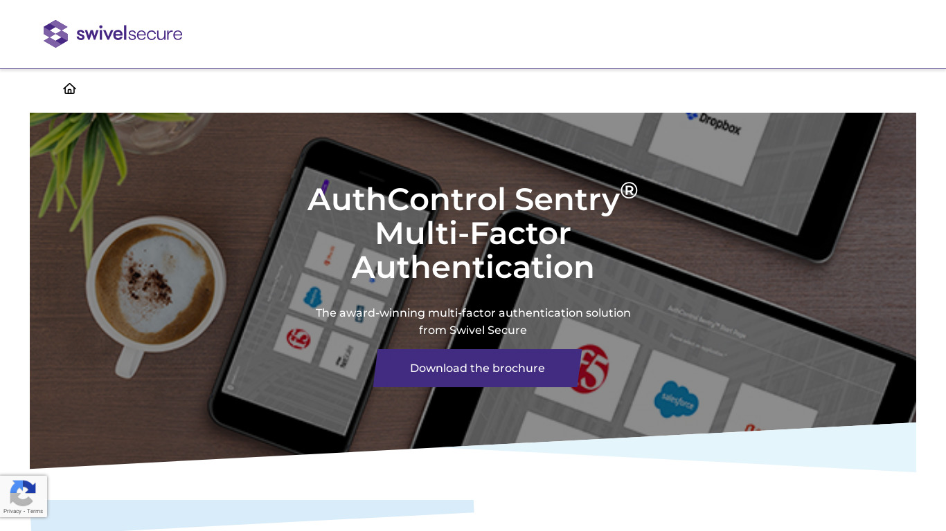 Swivel AuthControl Sentry Landing page