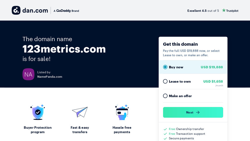 123Metrics Landing Page