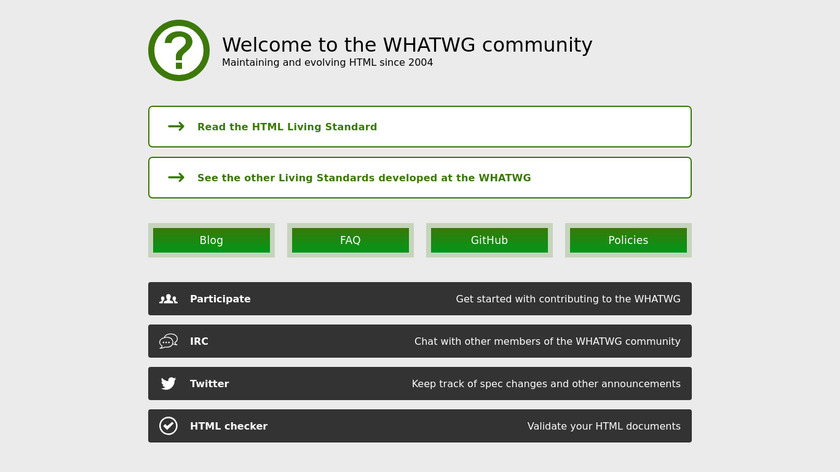 WHATWG Landing Page