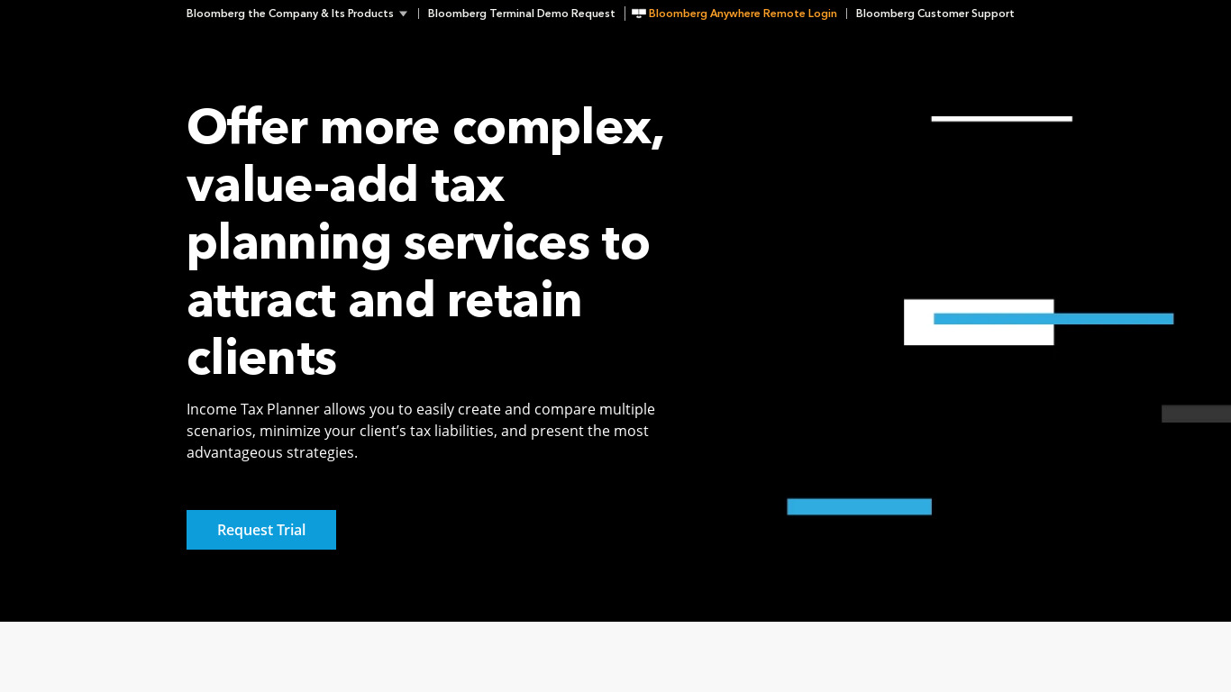 Income Tax Planner Landing page