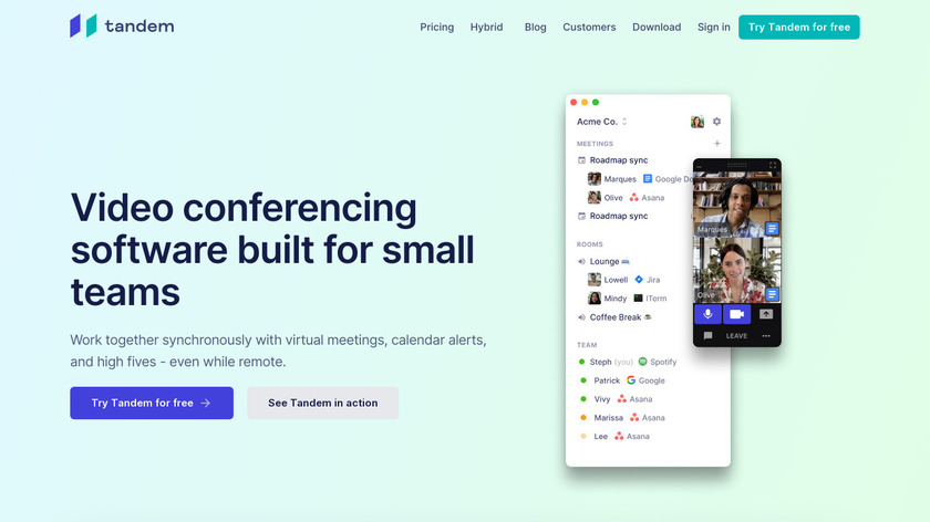Tandem.chat Landing Page