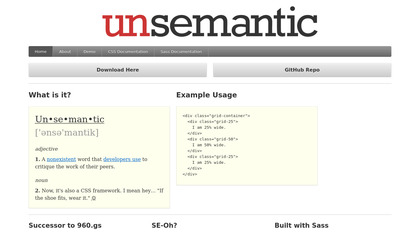Unsemantic CSS Framework screenshot