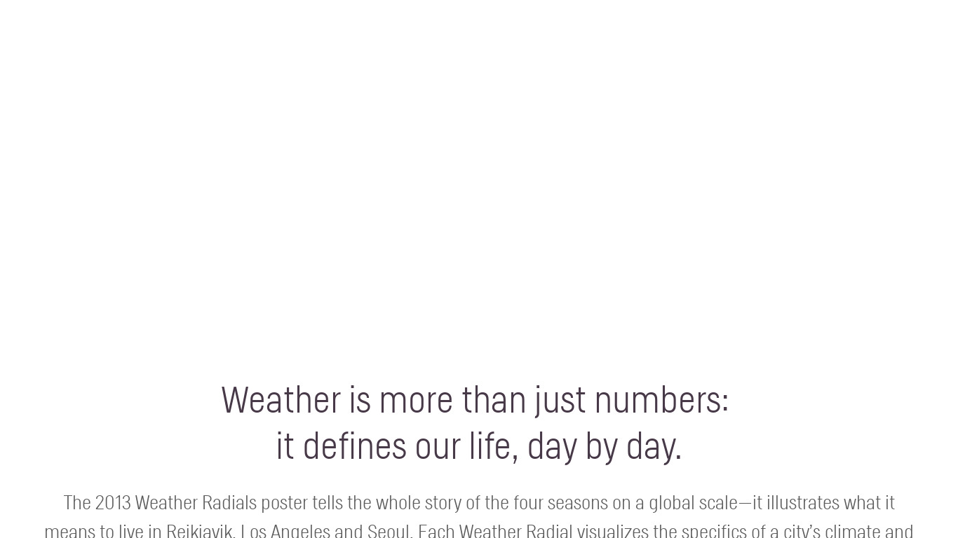 Weather Radials Landing page