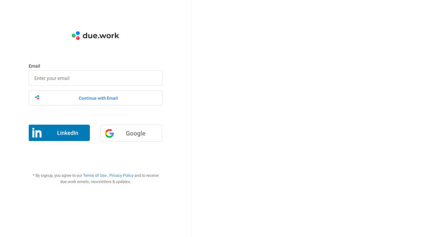 due.work Birtly Landing Page