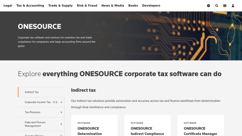 Thomson Reuters ONESOURCE Landing Page