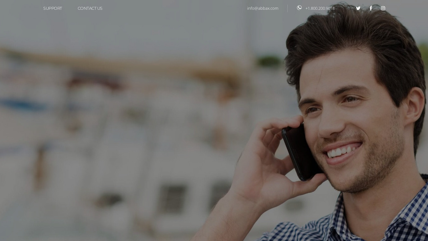 Abbax Hosted VOIP Landing page