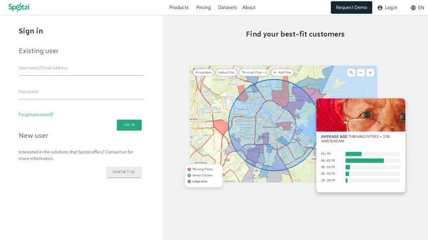 Spotzi Mapbuilder Landing Page