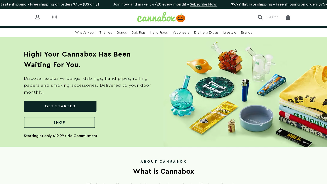 Cannabox Landing page