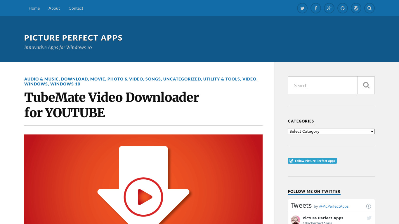 TubeMate Video Downloader for YouTube Landing page