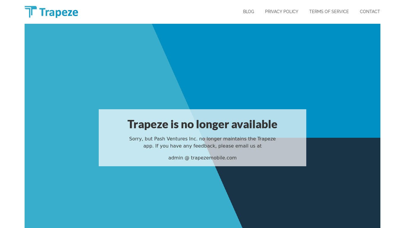 Trapezemobile.com Landing page