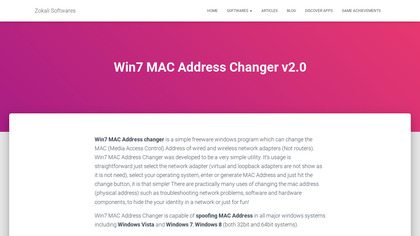 Win7 MAC Address Changer image