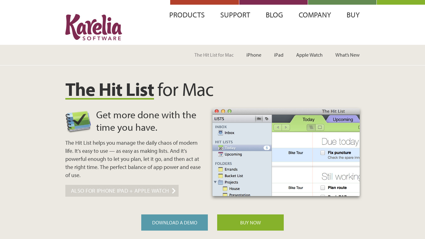 The Hit List Landing page