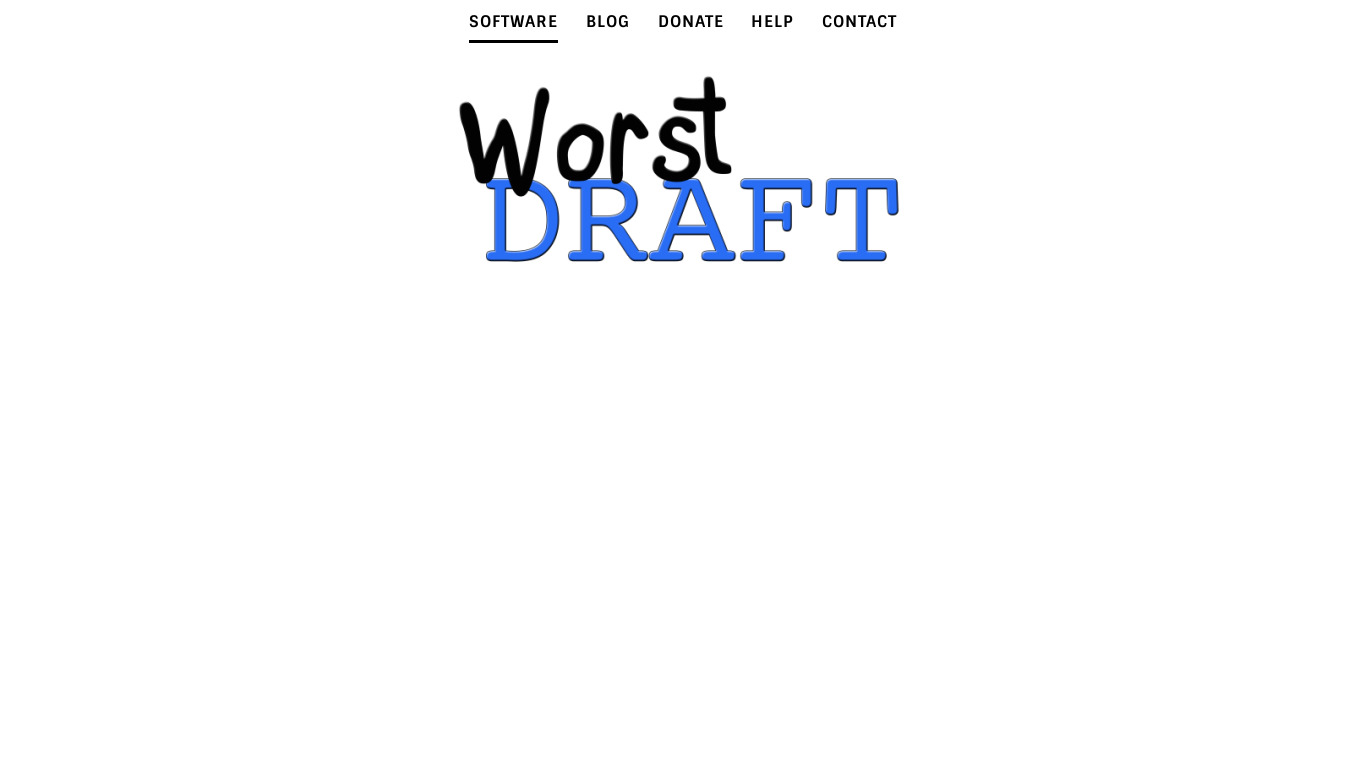 Worst Draft Landing page