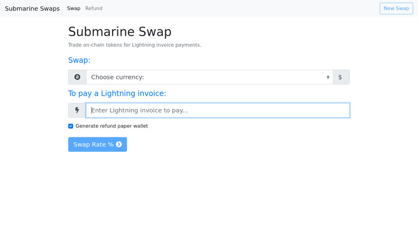 Submarine Swaps Landing Page
