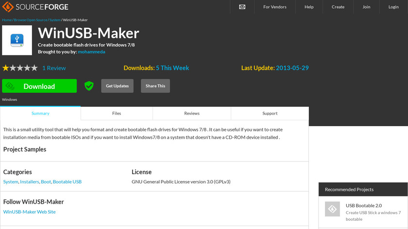WinUSB Maker Tool Landing Page