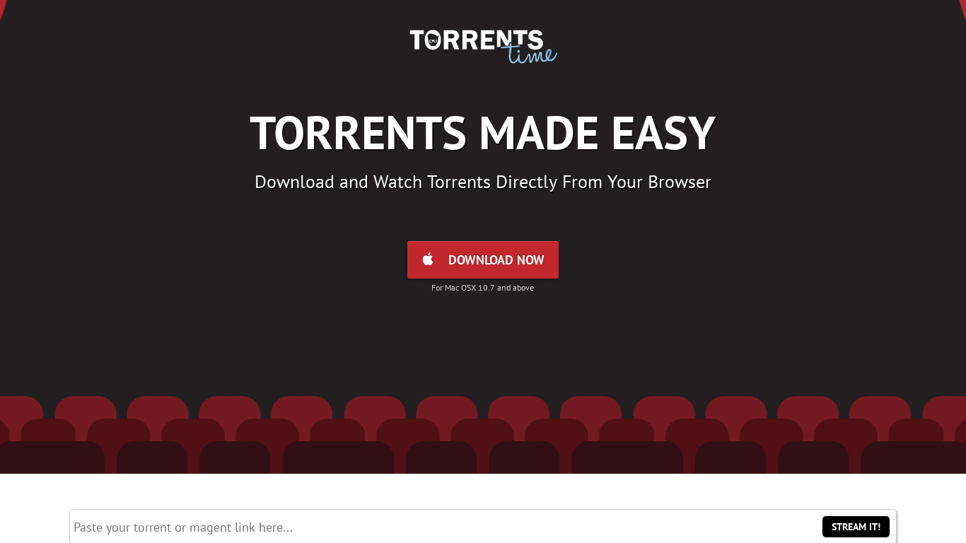 Torrents Time Landing page