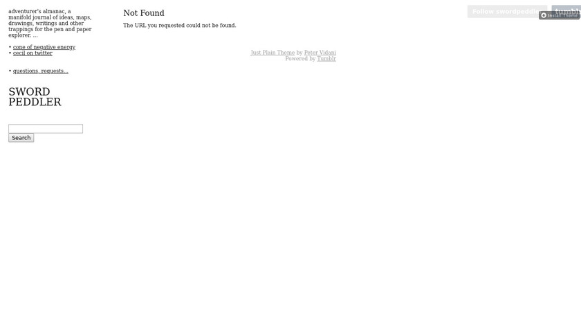 swordpeddler.tumblr.com Hex Kit Landing Page