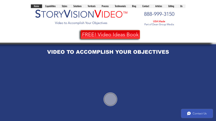 StoryVisionVideo Landing Page