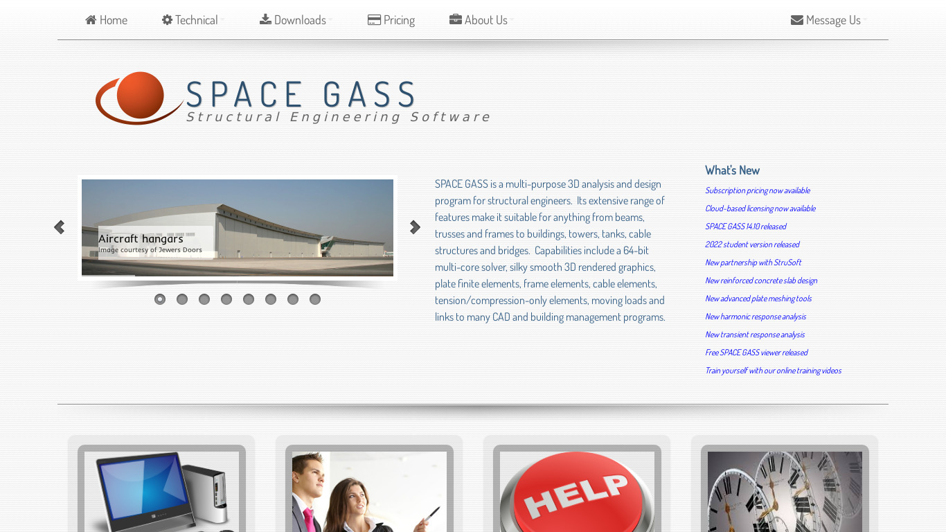 Space Gass Landing page
