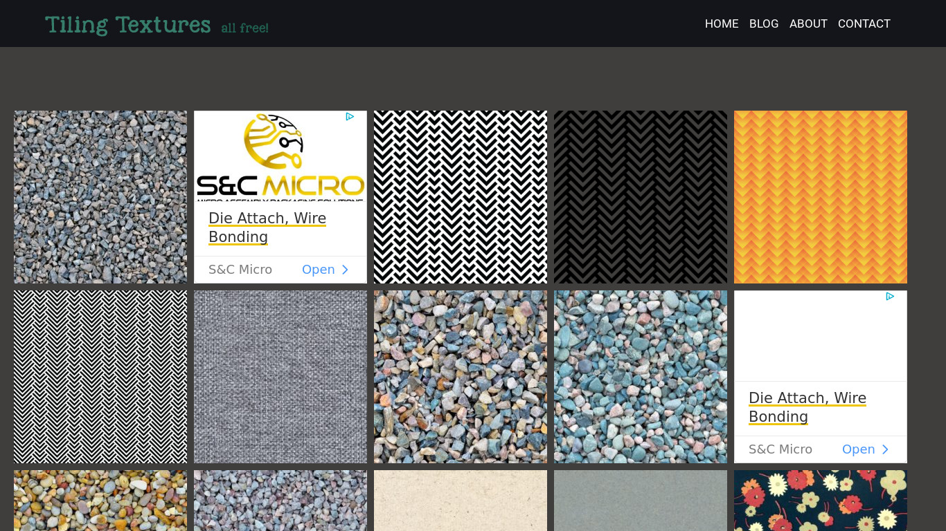 Tiling Textures Landing page