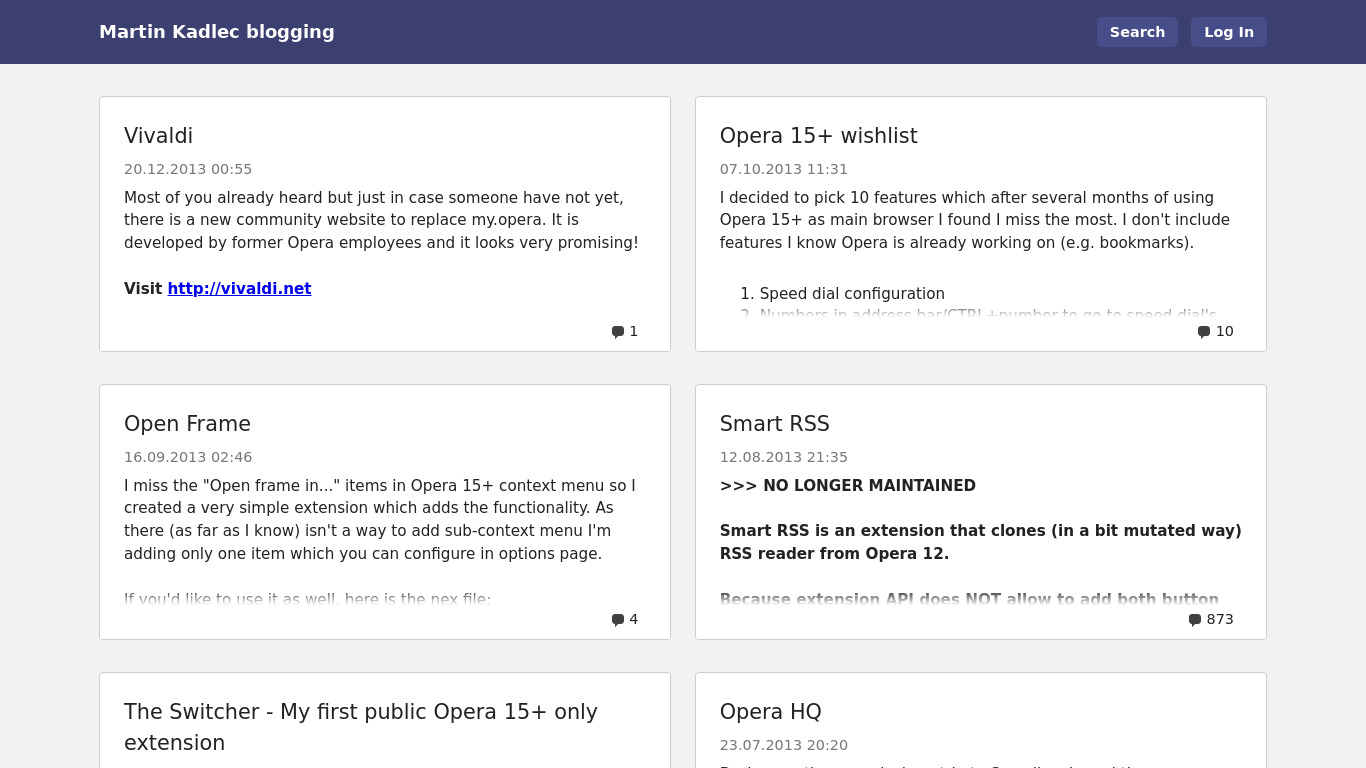 Smart RSS Landing page