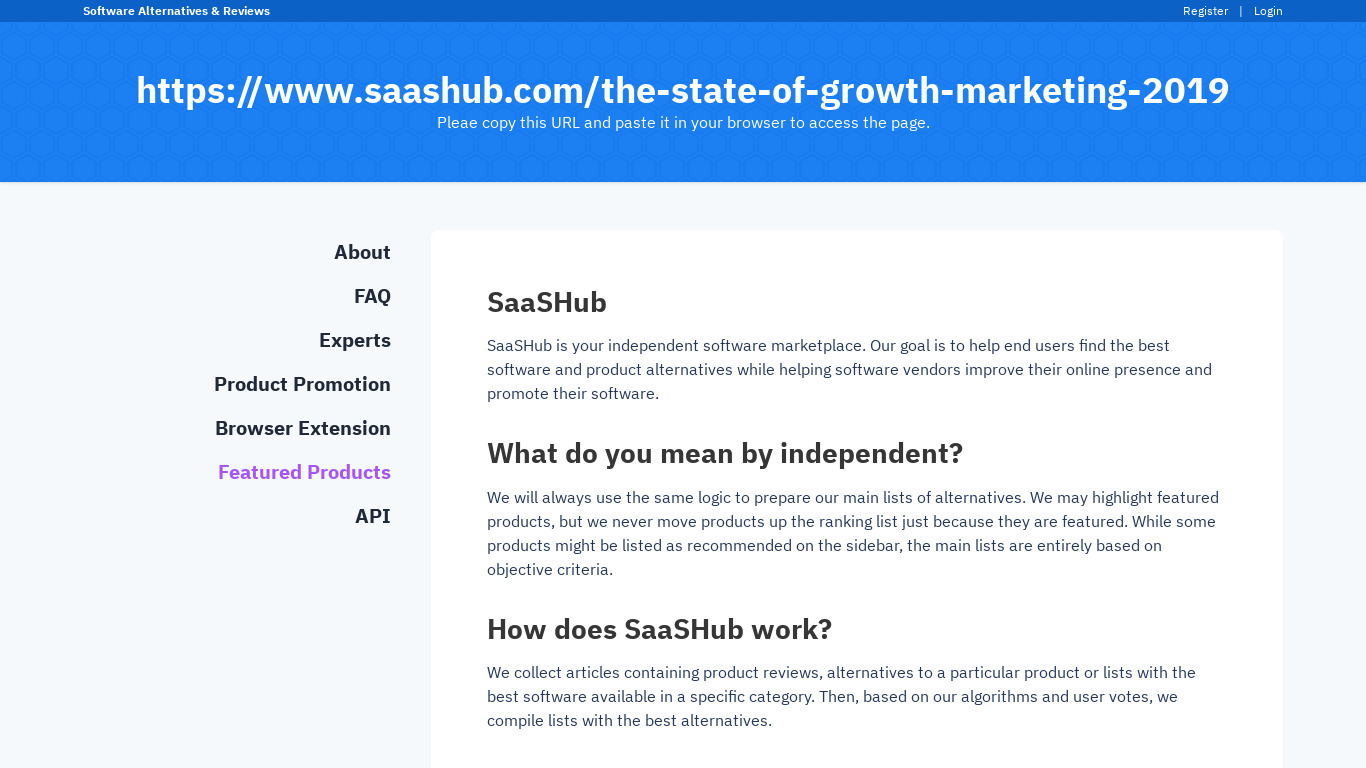 The State of Growth Marketing Landing page
