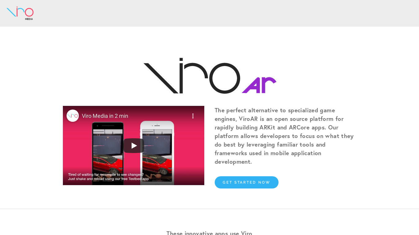 viromedia.com Viro AR Landing page