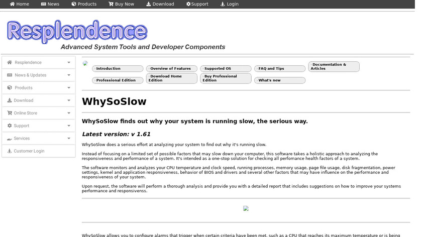 WhySoSlow Landing Page