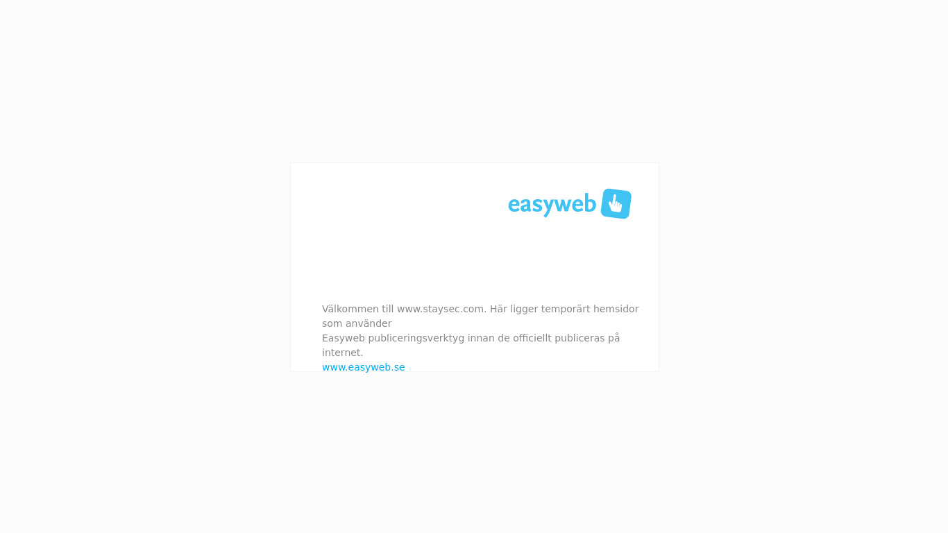 Stay Secure Email Security Landing page