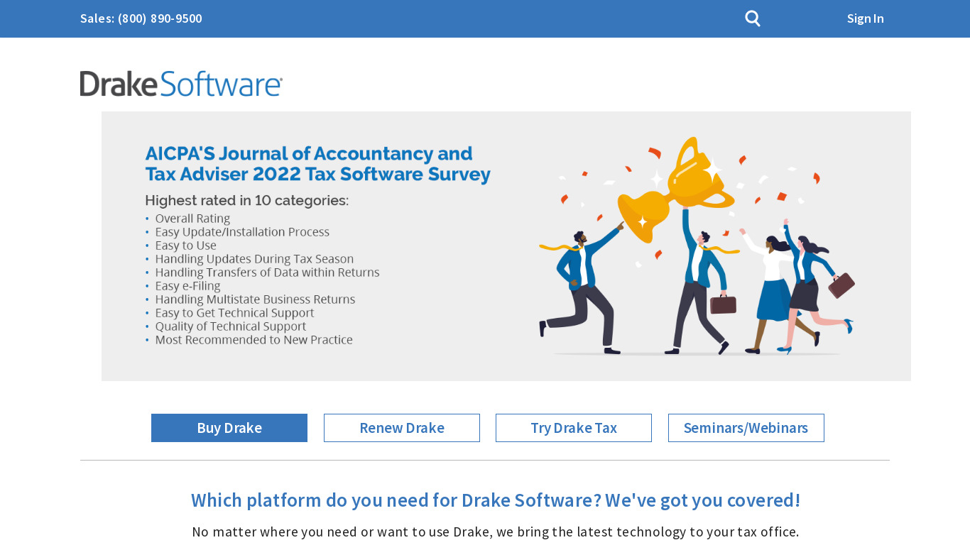DrakeSoftware Landing page