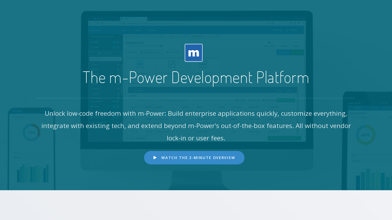 The m-Power Development Platform Landing page